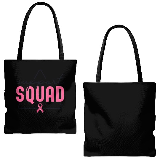 Breast Cancer Support Squad Matching Family Tote Bags (AOP)
