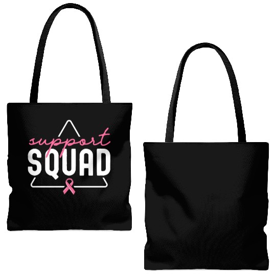 Breast Cancer Support Squad Matching Family Tote Bags (AOP)