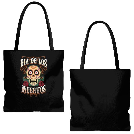 Dia De Los Muertos Day Of The Dead Calavera Tote Bags (AOP)