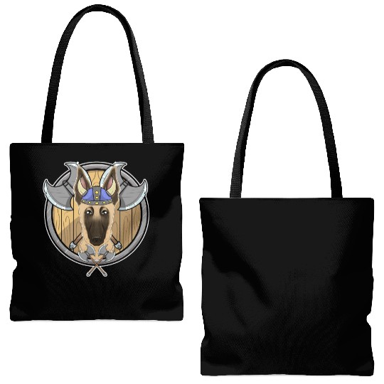 Malinois I Valhalla I Viking Tote Bags (AOP)