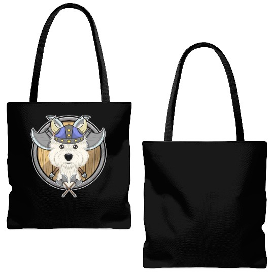 West Highland Terrier I Valhalla I Viking Tote Bags (AOP)