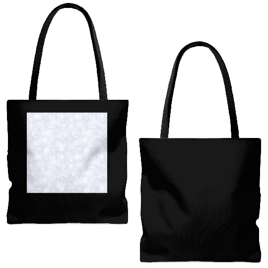 Lilac Snowflakes Pattern Tote Bags (AOP)