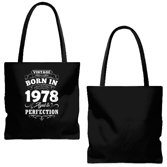 1978 Birthday Gift Birthday Vintage Tote Bags (AOP)