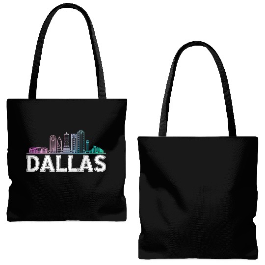 Dallas City Texas Dallas Tote Bags (AOP)