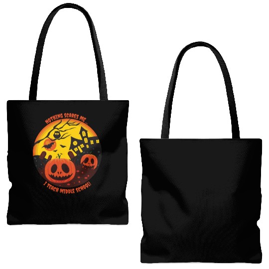 Nothing Scares Me Halloween Tote Bags (AOP)