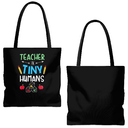 Teacher of Tiny Humans Kindergarten Teacher Tote Bags (AOP)
