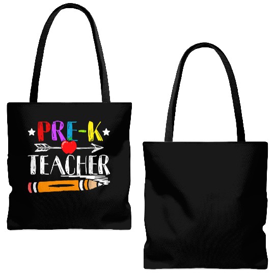 Funny Back To School Teacher Student Pre K Teacher Tote Bags (AOP)