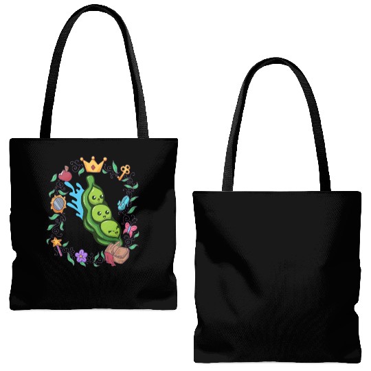 Pea Vegetable Vegan Fairy Fairy Tale Tote Bags (AOP)