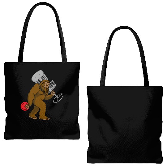 Disc Golf Ape Man Tote Bags (AOP)