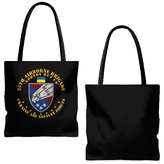 Ukraine 25th Airborne Brigade Nobody but Us X 300 Tote Bags (AOP)