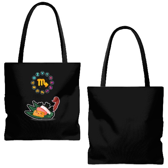 Japanese Sushi Funny Scorpio Zodiac Sushi Lover Tote Bags (AOP)