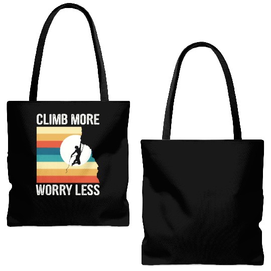 Climbing Mountaineering Climber Mountains Hiking Tote Bags (AOP)