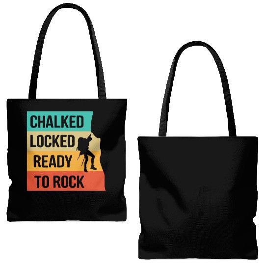 Climbing Mountaineering Climber Mountains Hiking Tote Bags (AOP)