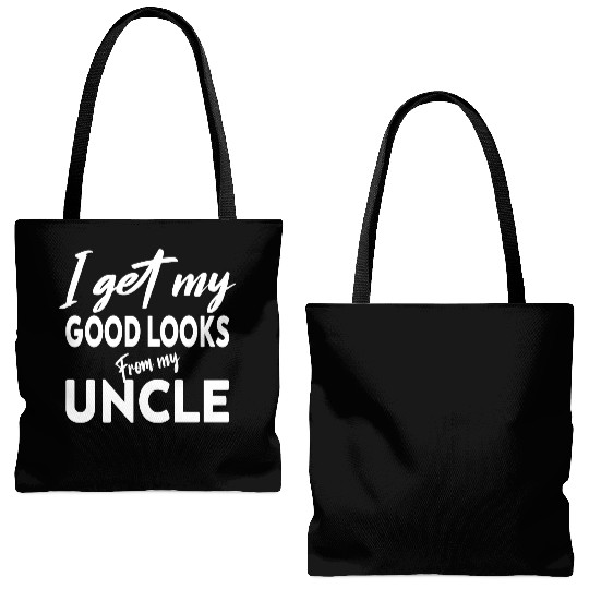 I get my good Looks from my uncle Baby One-Piece Tote Bags (AOP)