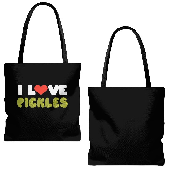 I Love Pickles Tote Bags (AOP)