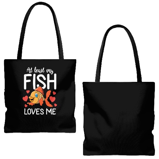 Fishing Valentine Clothes Gift for Him Her My Tote Bags (AOP)
