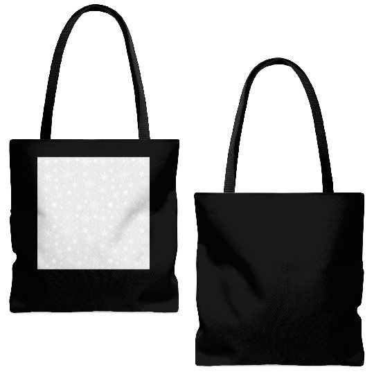 Snowflakes Pattern Grey White Tote Bags (AOP)