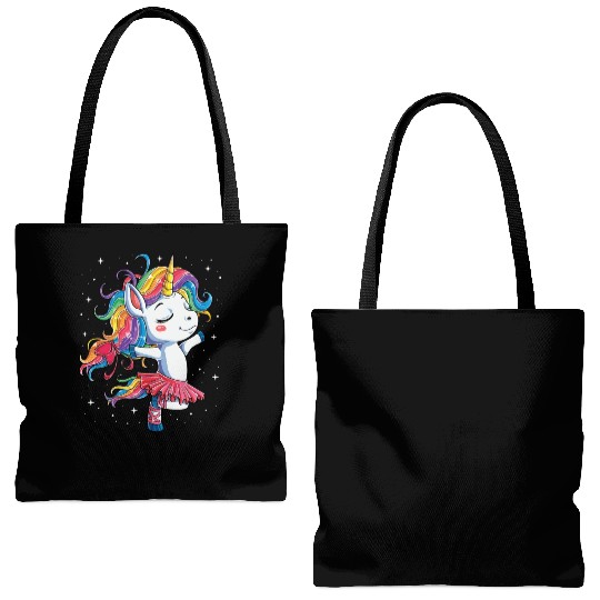 Unicorn Ballet Dancer Tote Bags (AOP)