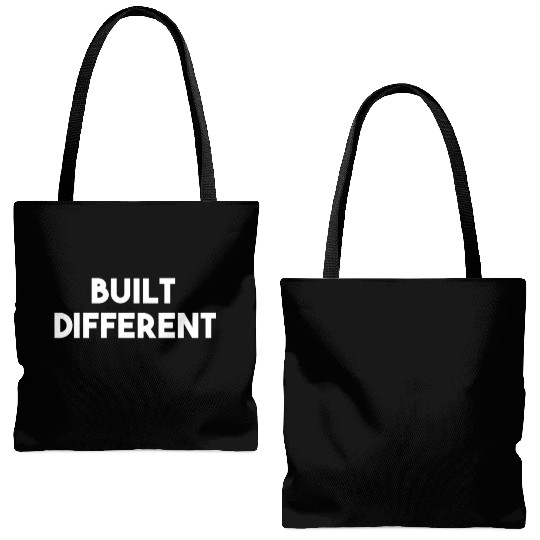 Built Different Tote Bags (AOP)