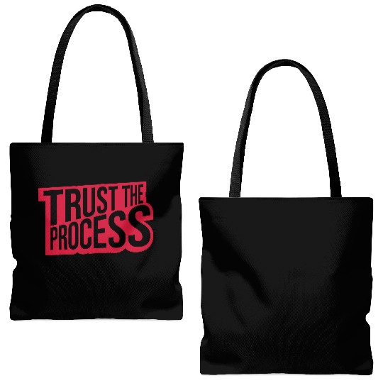 trust the process quote Tote Bags (AOP)