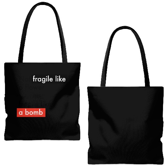 Feminism - Fragile like a bomb - Frida Kahlo Tote Bags (AOP)