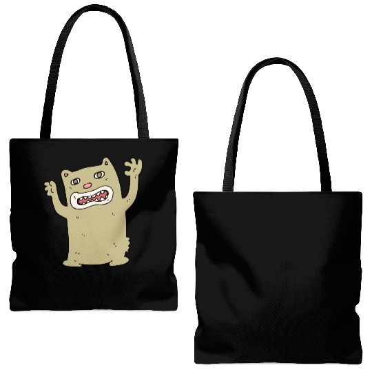 funny catzilla, cat lover Tote Bags (AOP)