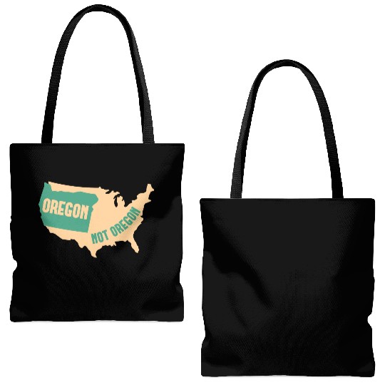 Oregon Not Oregon Map Design for proud Oregonians Tote Bags (AOP)