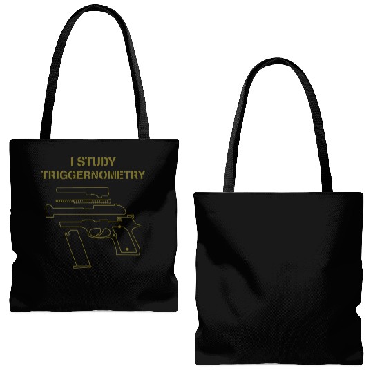 I Study Triggernometry Gun Owner Lover Tote Bags (AOP)