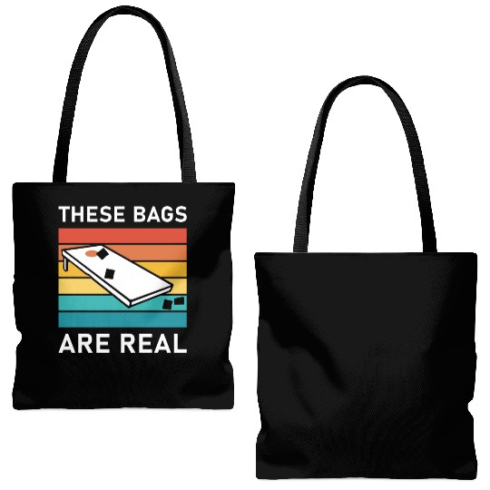 These Bags Are Real - Cornhole Tote Bags (AOP)