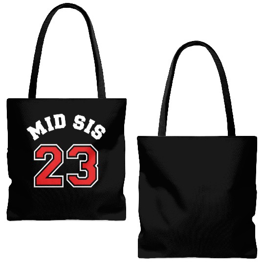 Mid Sis 2023 Middle Sister Baby Birth Child Tote Bags (AOP)