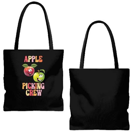 Apple Picking Crew Apple Picking Outfit Apple Tote Bags (AOP)