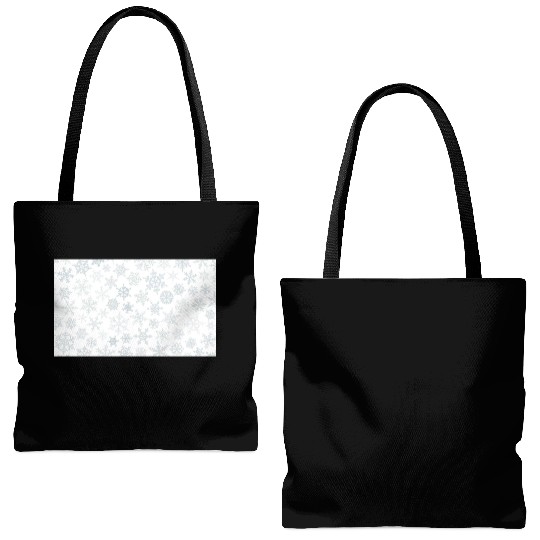 Christmas Snowflakes Pattern Grey White Tote Bags (AOP)