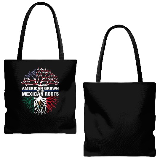 Mexican Roots American Grown Tote Bags (AOP)
