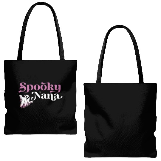 Cute Spooky Auntie Halloween Aunt Tote Bags (AOP)