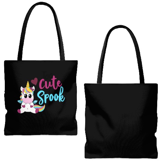 Bat Unicorn - Too cute to spook Tote Bags (AOP)