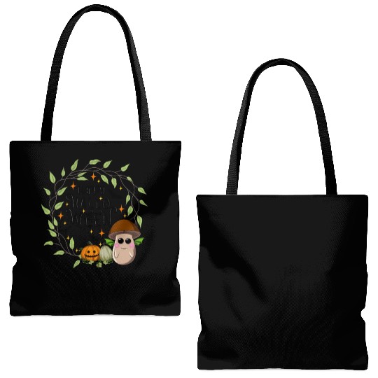 Bat Mushroom 'brown' - Happy Halloween Tote Bags (AOP)