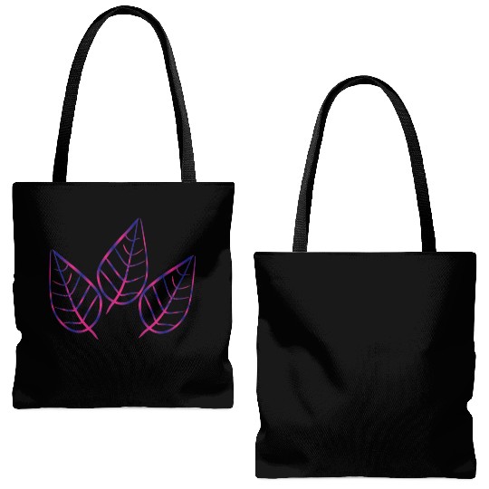 leaf icon nature purple three leaves Tote Bags (AOP)