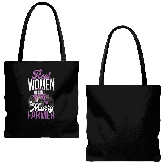 Farming Farmer Husband Wife Tote Bags (AOP)