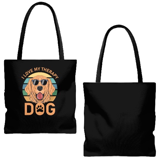 I love my Therapy Dog Tote Bags (AOP)