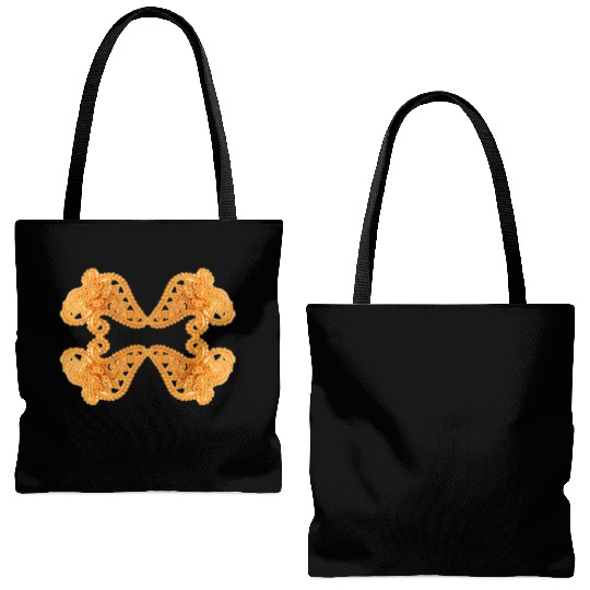 Gold Engagement Jewelry Tote Bags (AOP)