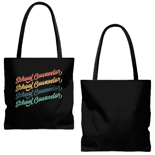 Vintage School Counselor Tote Bags (AOP), School Tote Bags (AOP)