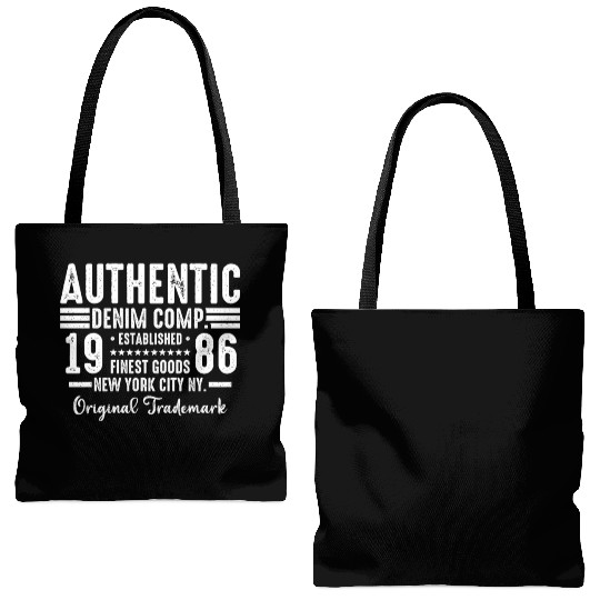 New York City Born In 1986 Vintage Birthday Tote Bags (AOP)