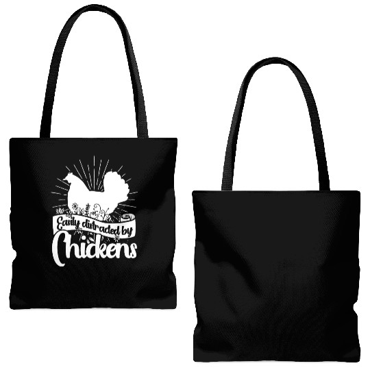 Chickens Rooster Chicken Farmer Hen Poultry Cock Tote Bags (AOP)