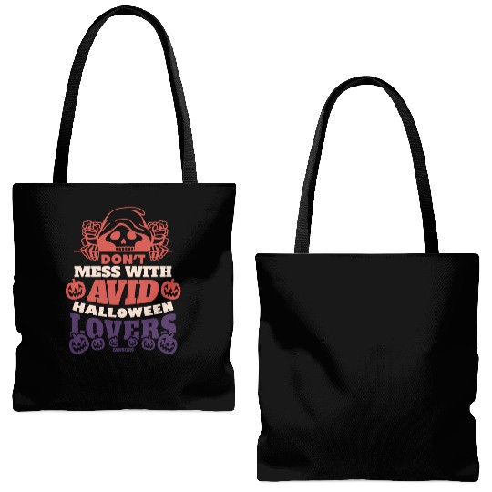 Skeleton Halloween funny saying Tote Bags (AOP)