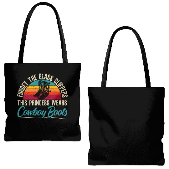 This Princess Wear Cowboy Boots Cowgirl Lover Tote Bags (AOP)
