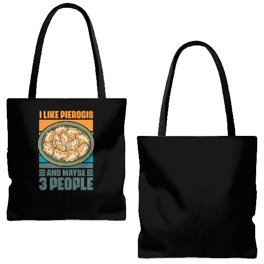 Retro Vintage Polish Cuisine Humor For Pierogi Tote Bags (AOP)