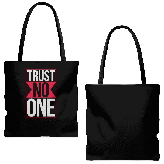 trust no one quote Tote Bags (AOP)