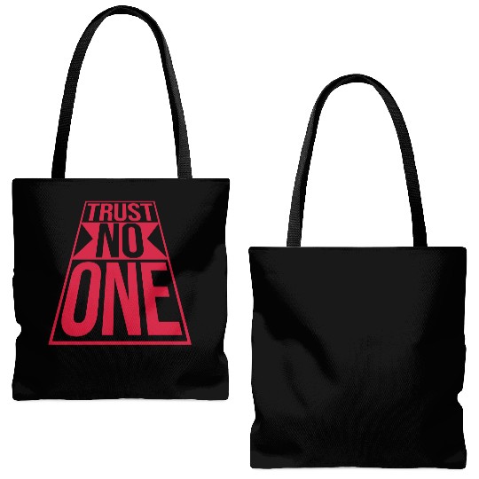 trust no one quote Tote Bags (AOP)