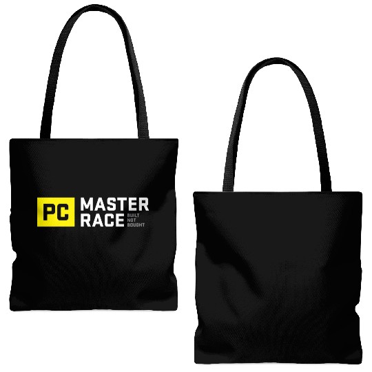 Pc Master Race Built Not Bought Glorious Tote Bags (AOP)