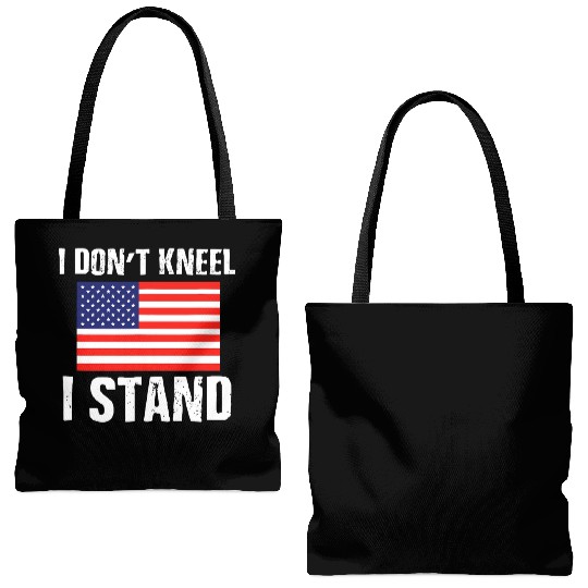 I Dont Kneel Veteran Tote Bags (AOP) Proud Americans US Fl